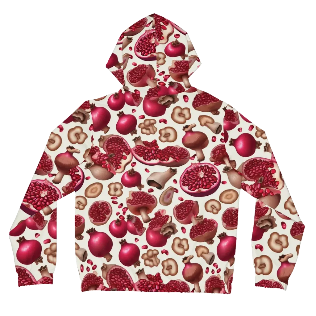 Mushroom Garnet on Women's Full-Zip Hoodie — Back