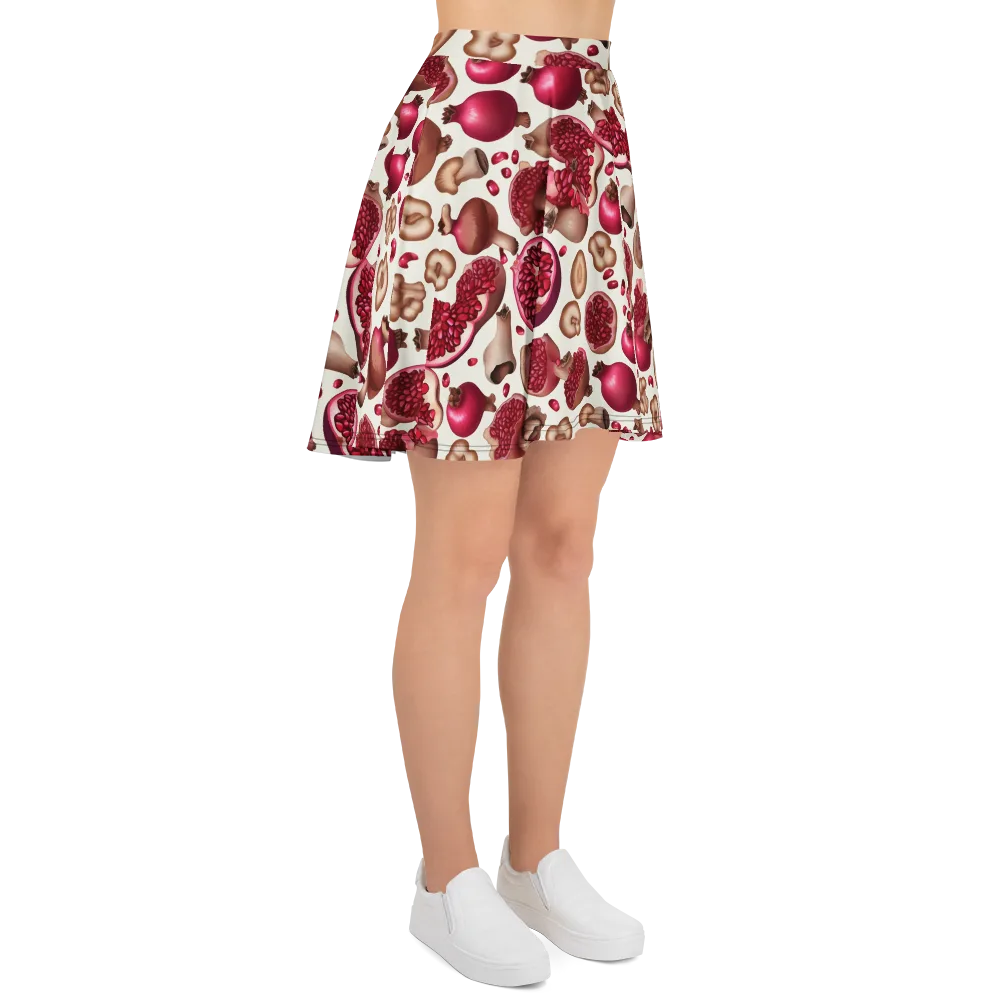 Mushroom Garnet on Skater Skirt — Right