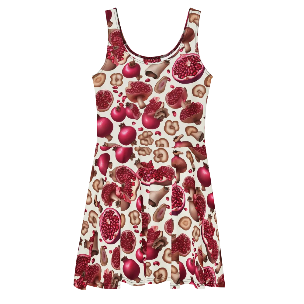 Mushroom Garnet on Skater Dress — Front