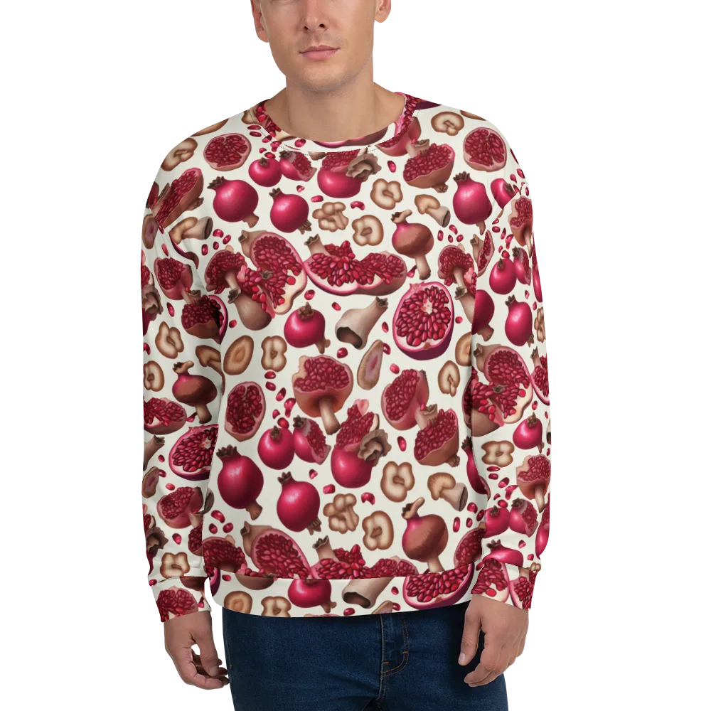 Mushroom Garnet on Sweatshirt — Front
