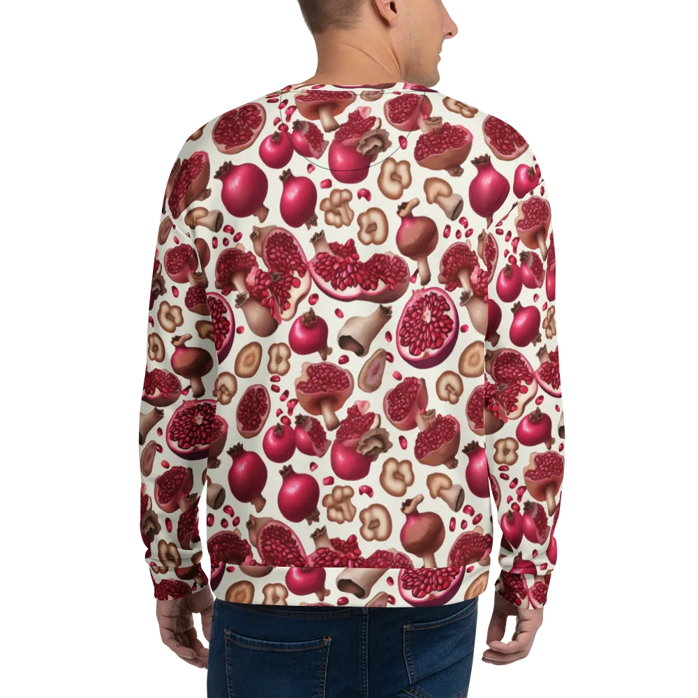 Mushroom Garnet on Sweatshirt — Back