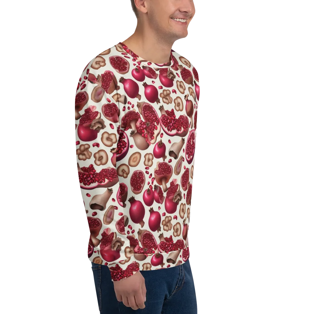 Mushroom Garnet on Sweatshirt — Right Front