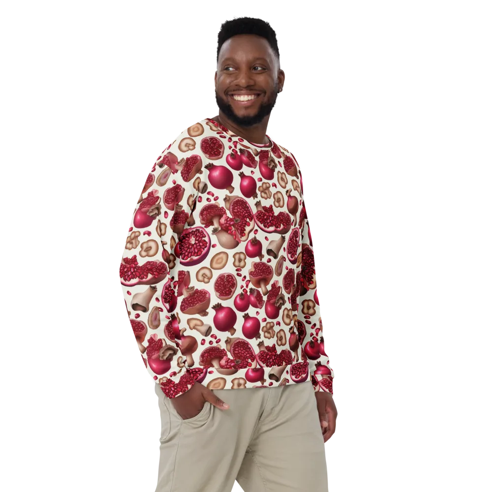 Mushroom Garnet on Sweatshirt — Front