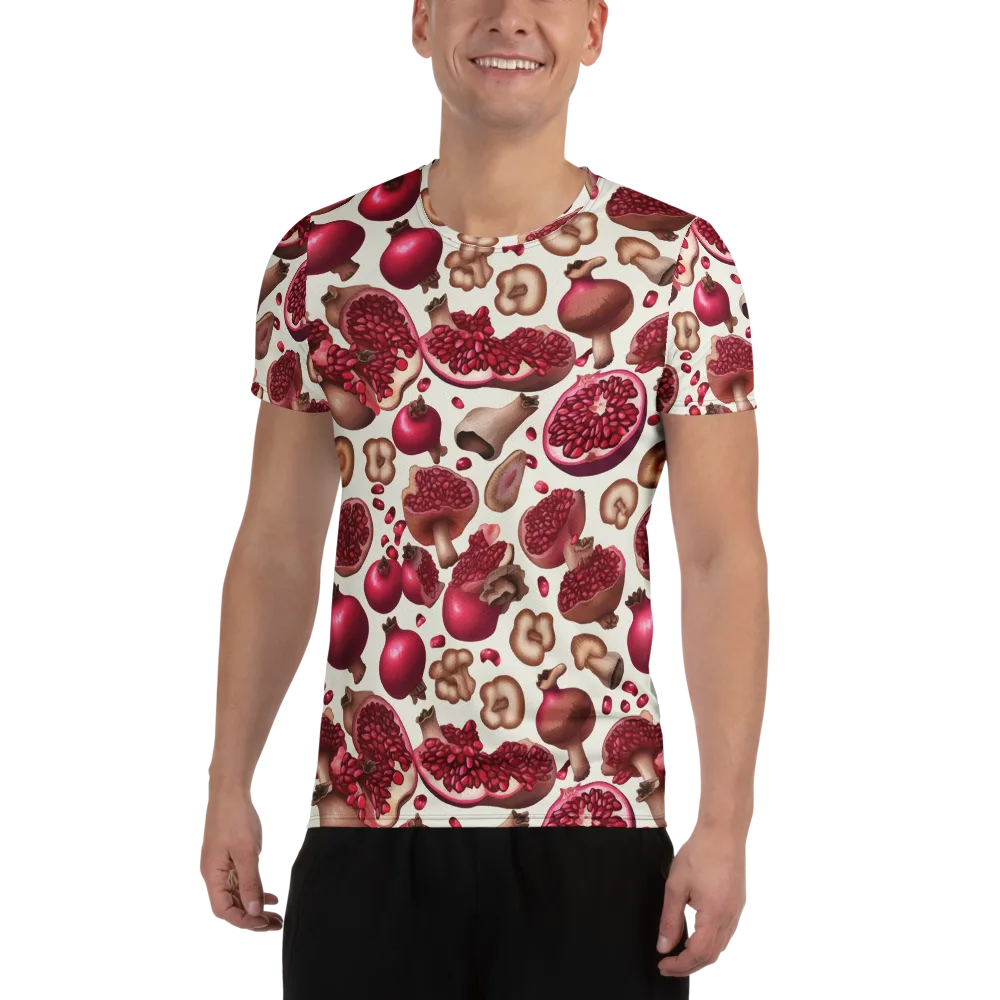 Mushroom Garnet on Men's Athletic T-Shirt — Front