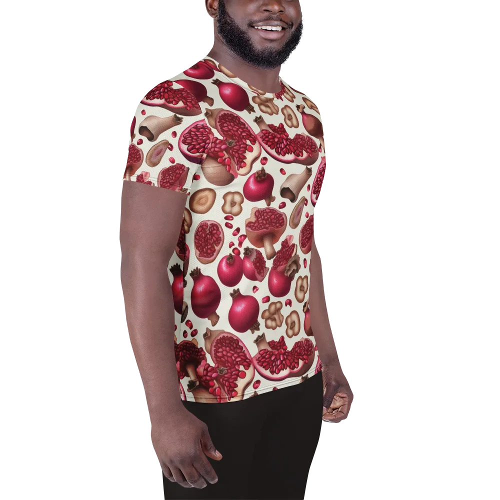 Mushroom Garnet on Men's Athletic T-Shirt — Right