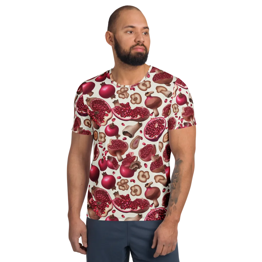Mushroom Garnet on Men's Athletic T-Shirt — Front