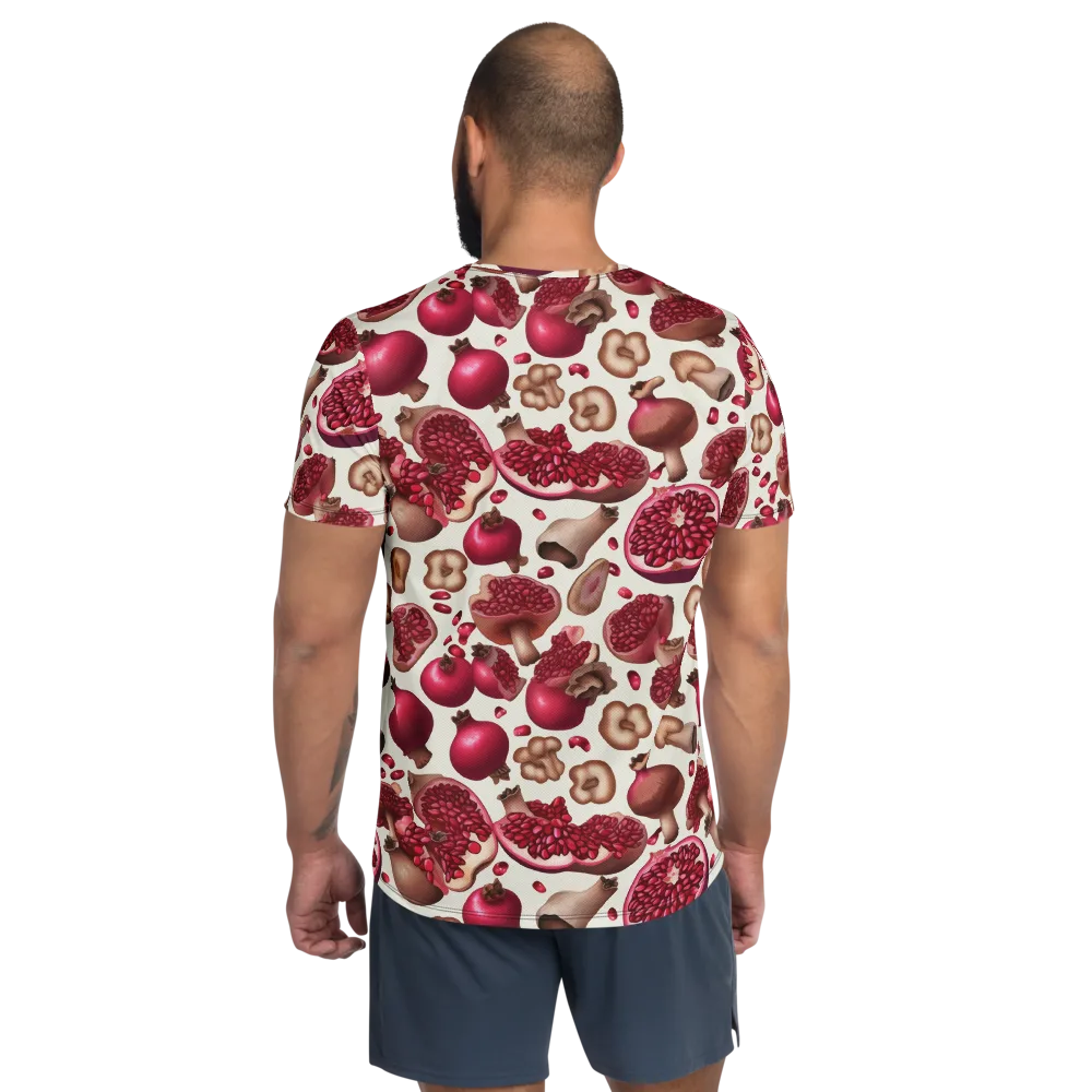 Mushroom Garnet on Men's Athletic T-Shirt — Back