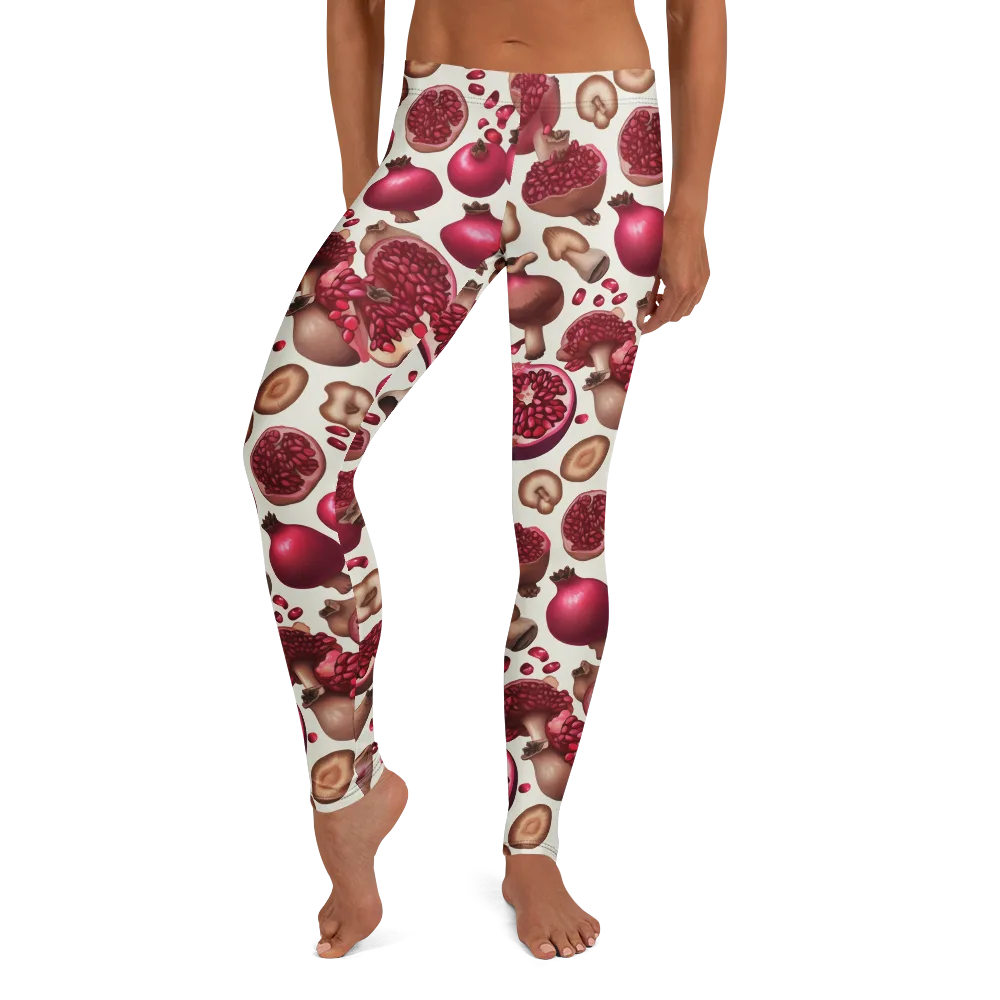 Mushroom Garnet on Leggings — Front