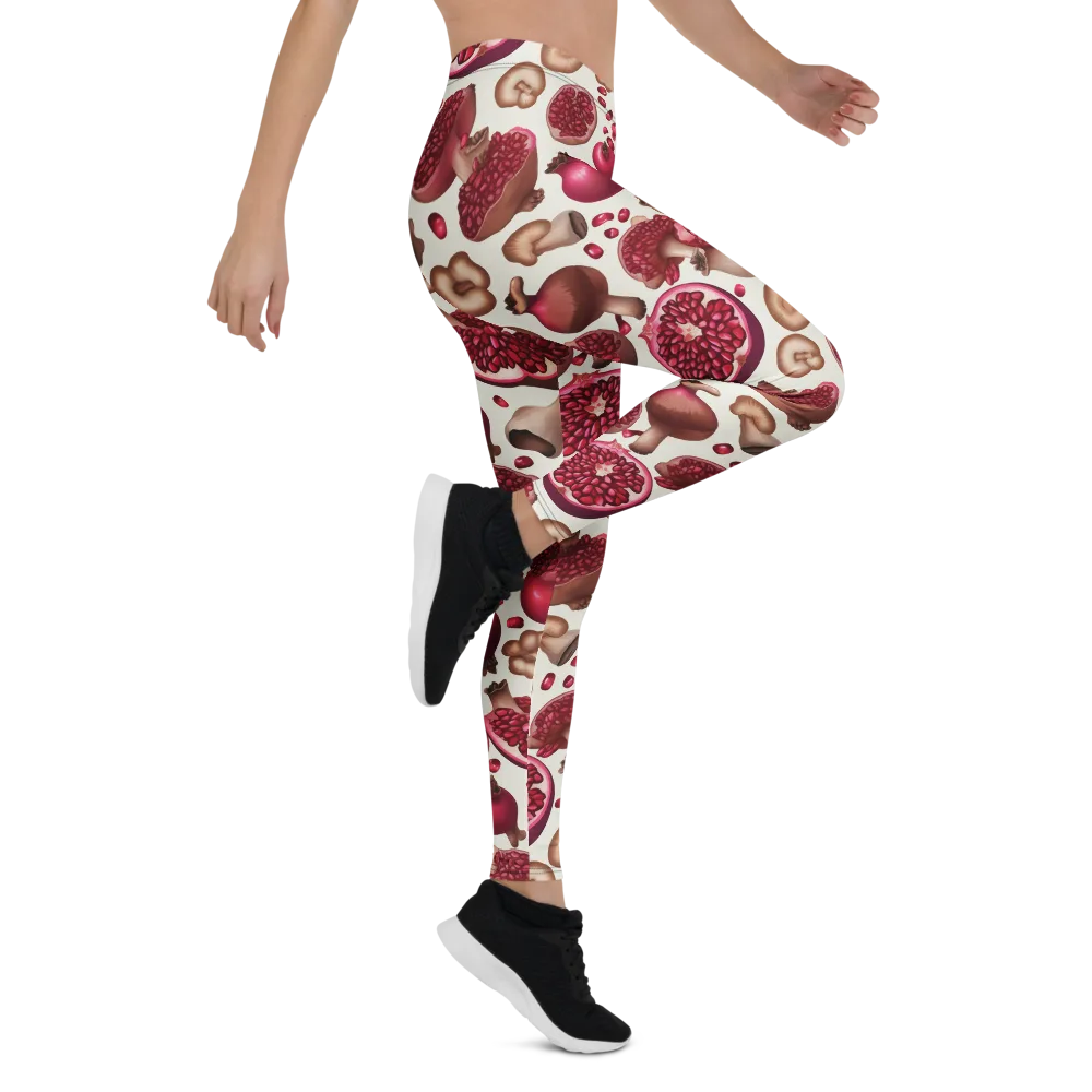 Mushroom Garnet on Leggings — Right