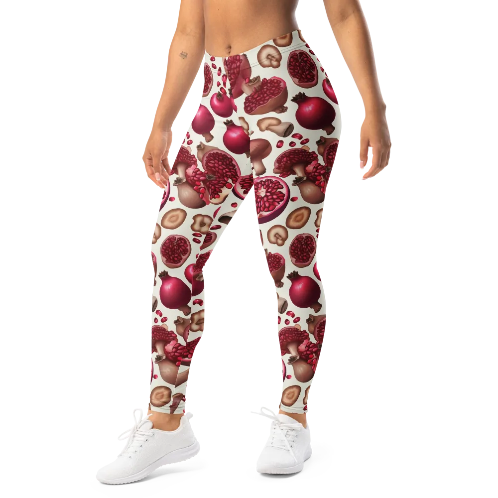 Mushroom Garnet on Leggings — Left Front