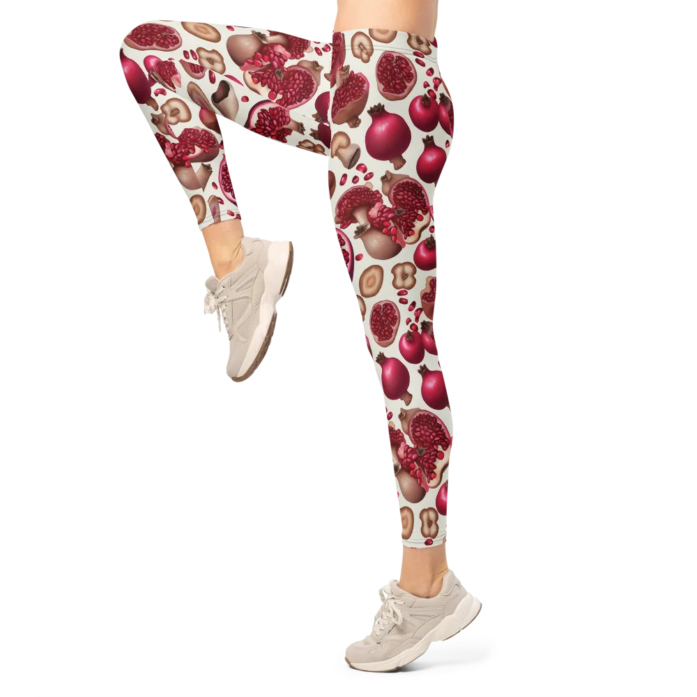 Mushroom Garnet on Leggings — Left