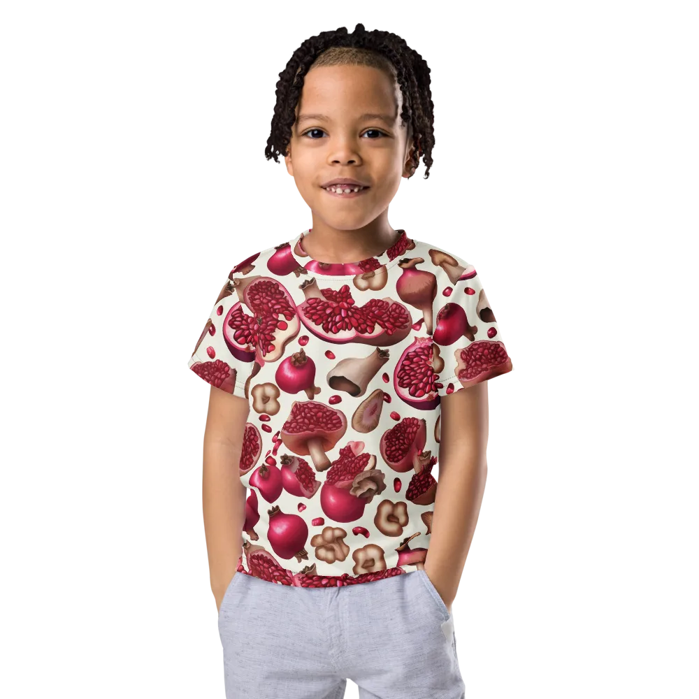 Mushroom Garnet on Kids Crew Neck T-Shirt — Front