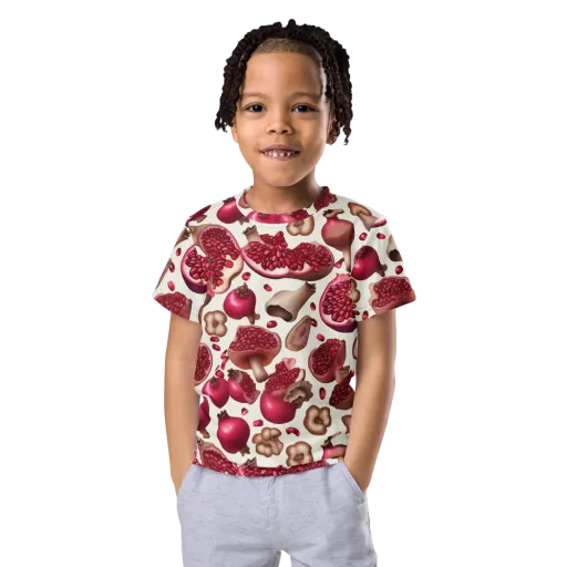 Mushroom Garnet on a Kids Crew Neck T-Shirt