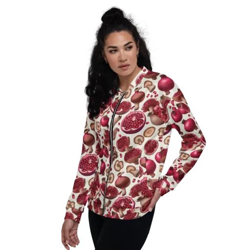 Mushroom Garnet on a Bomber Jacket