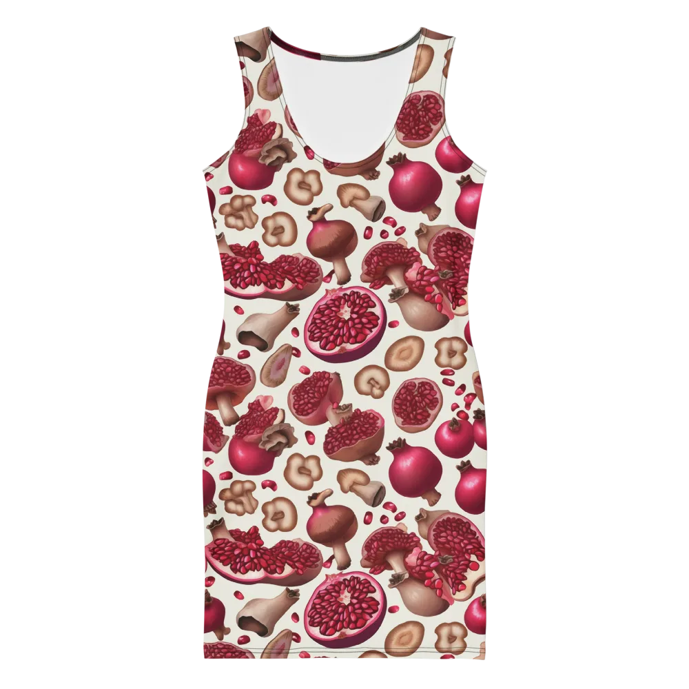 Mushroom Garnet on Bodycon Dress — Front
