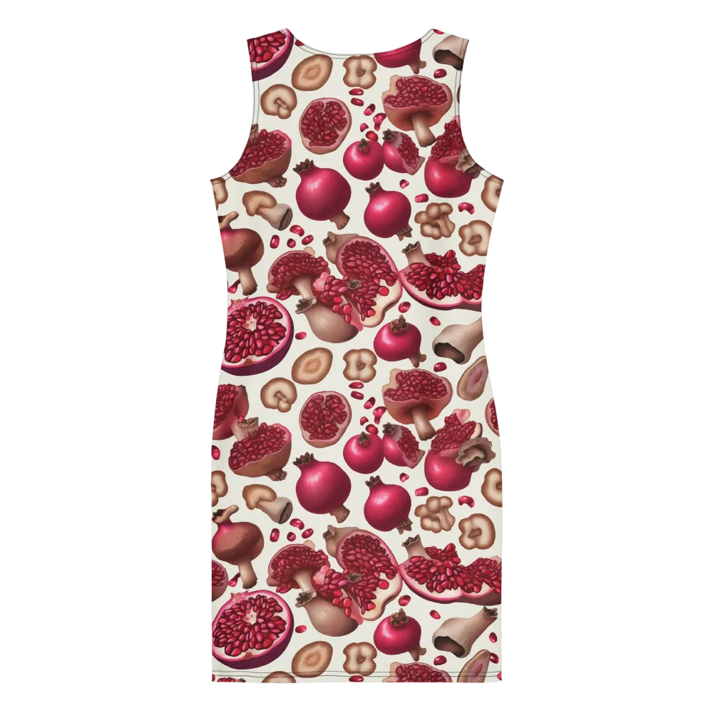 Mushroom Garnet on Bodycon Dress — Back