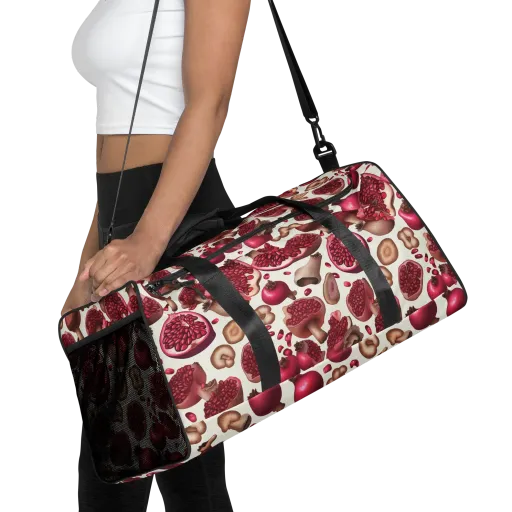 Mushroom Garnet on a Duffle Bag