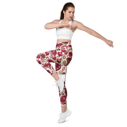 Mushroom Garnet on a Leggings with Pockets