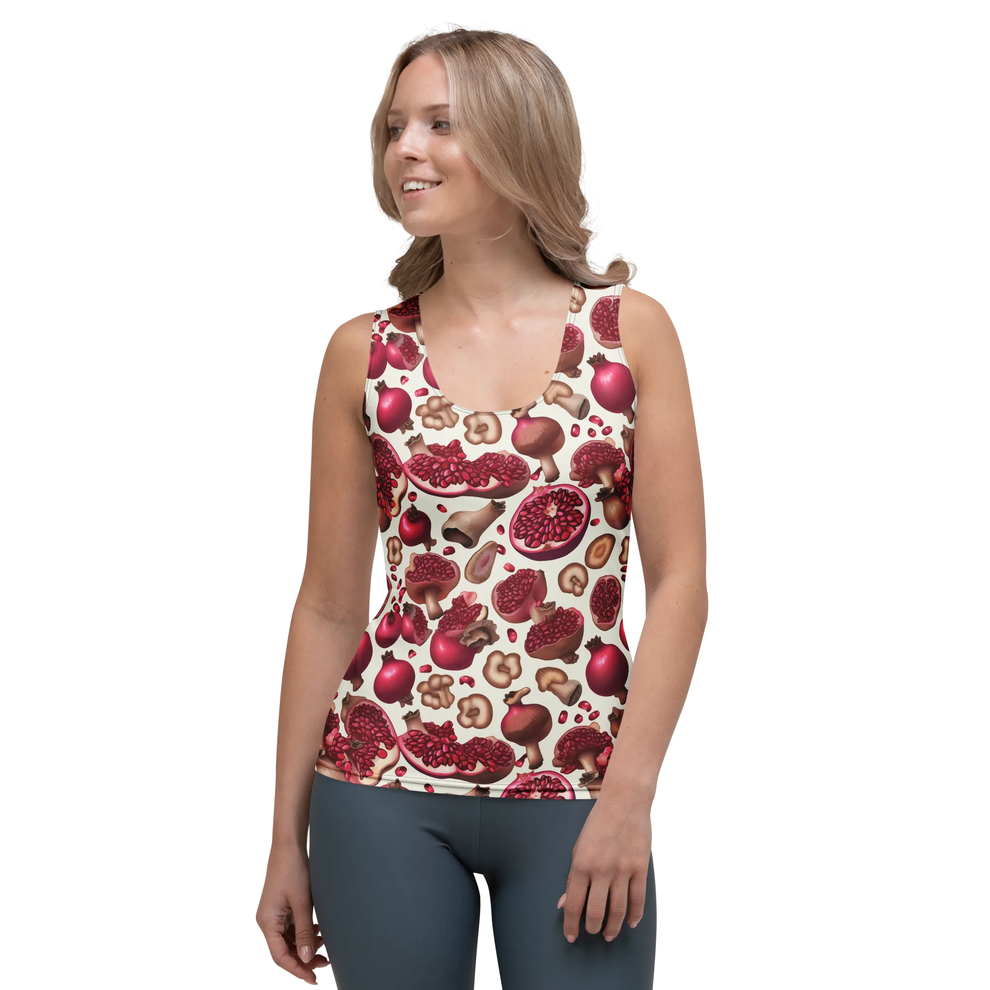 Mushroom Garnet on Women's Tank Top — Front