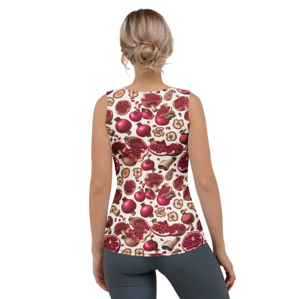Mushroom Garnet on Women's Tank Top — Back