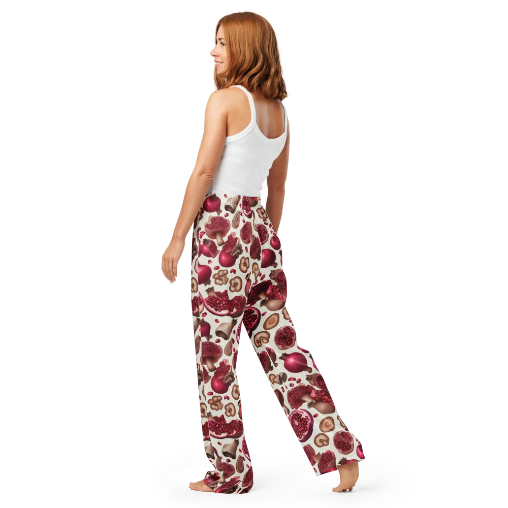 Mushroom Garnet on Women's Pajama Pants — Back