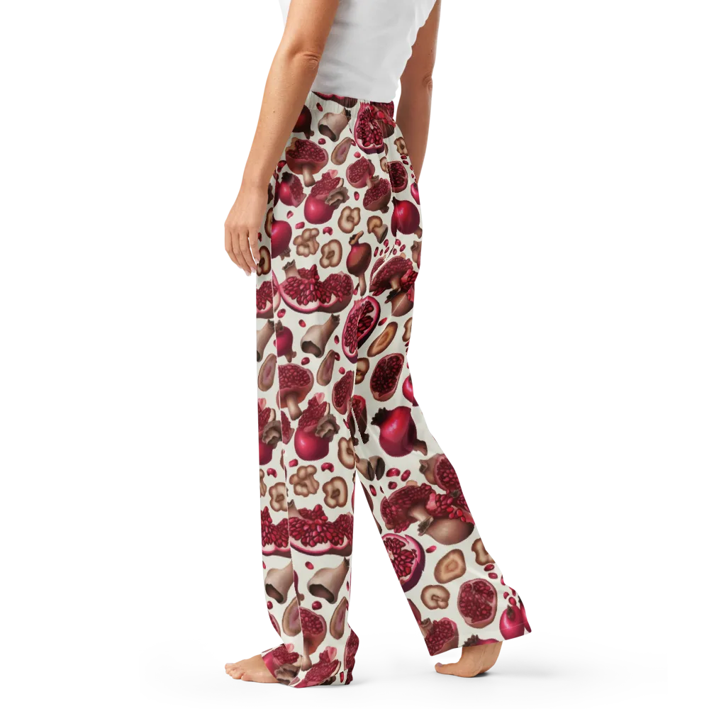 Mushroom Garnet on Women's Pajama Pants — Left