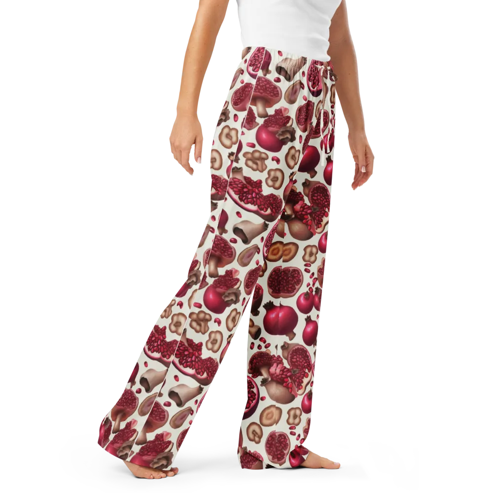 Mushroom Garnet on Women's Pajama Pants — Right Front