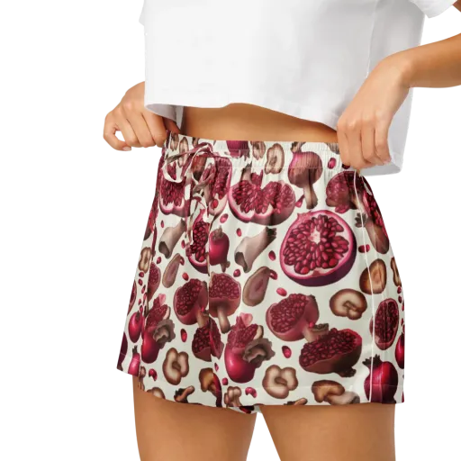Mushroom Garnet on a Women's Pajama Shorts