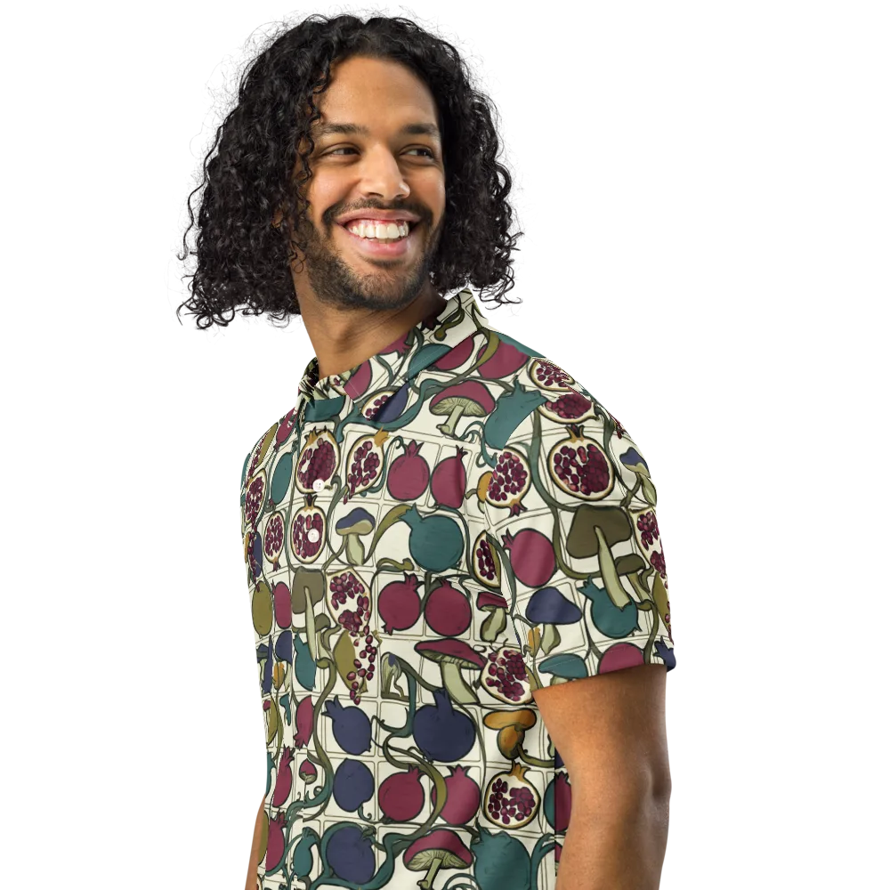 Garnet Grove on Men's Slim Fit Polo Shirt — Left Front