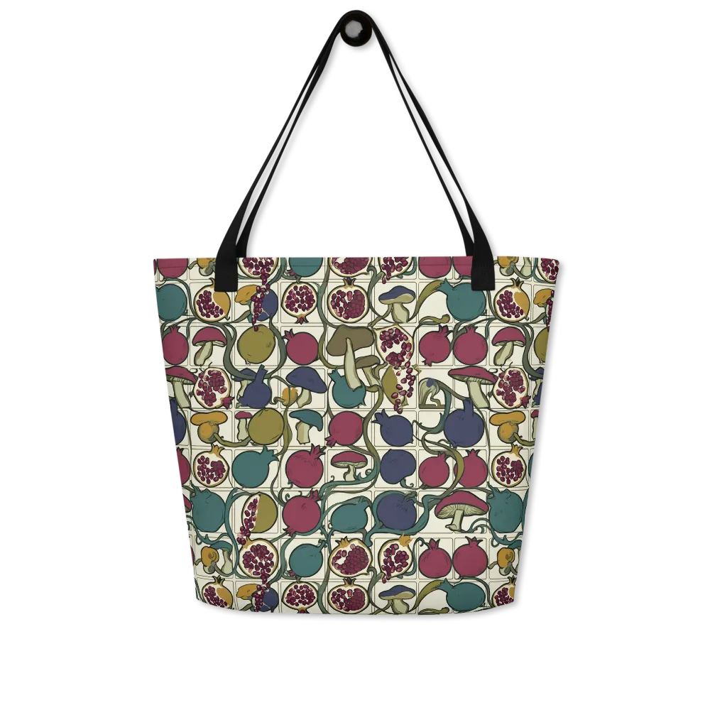 Garnet Grove on Large Tote Bag W/ Pocket — Front