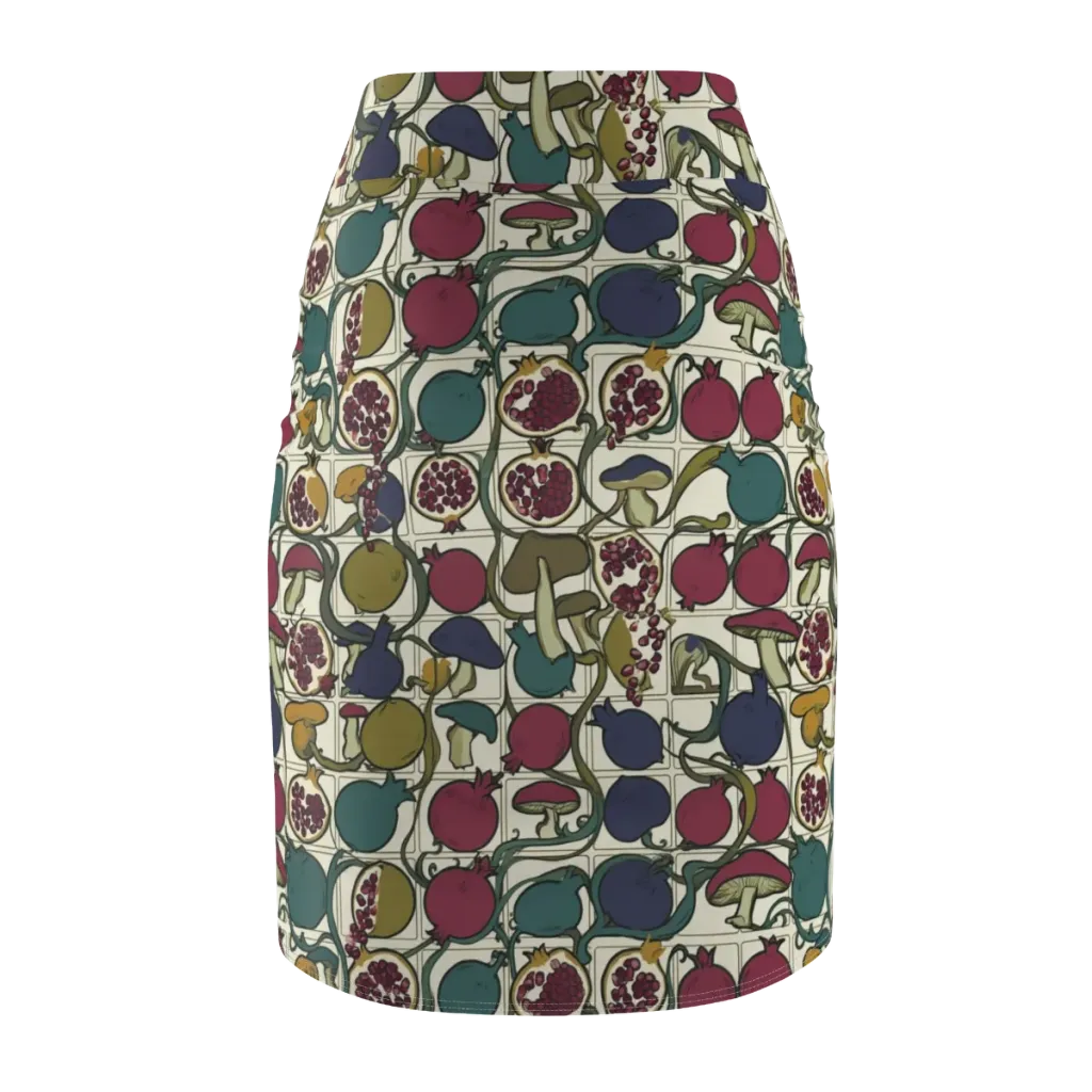 Garnet Grove on Pencil Skirt — Back
