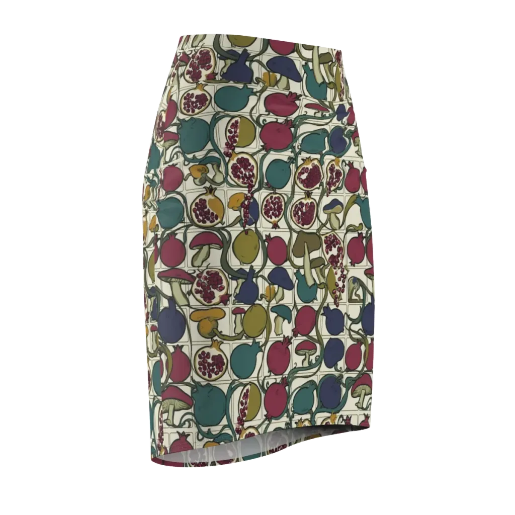 Garnet Grove on Pencil Skirt — Front Side
