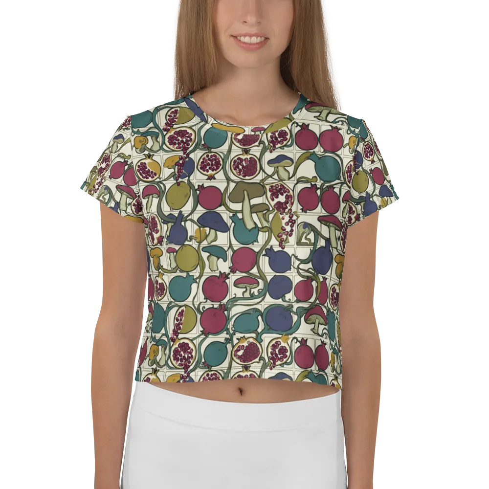 Garnet Grove on Crop Tee — Front