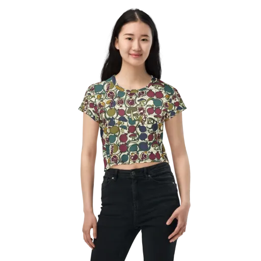 Garnet Grove on a Crop Tee