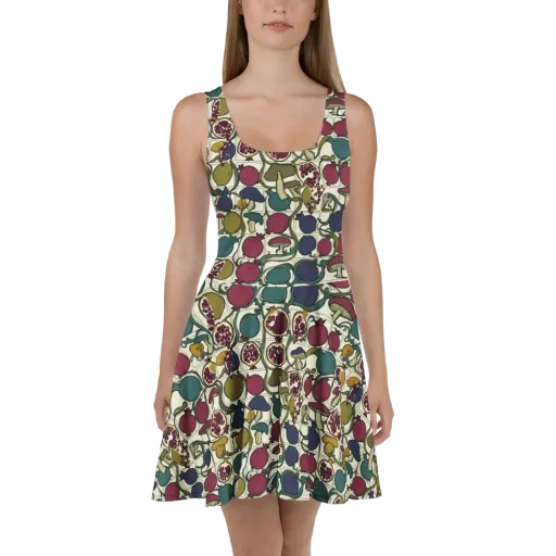 Garnet Grove on a Skater Dress