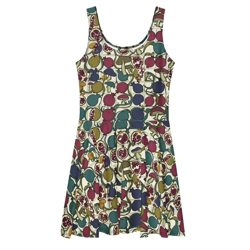 Garnet Grove on Skater Dress — Front