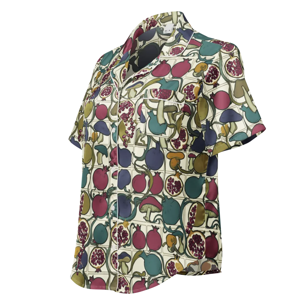 Garnet Grove on Women's Short Sleeve Pajama Top — Left Front