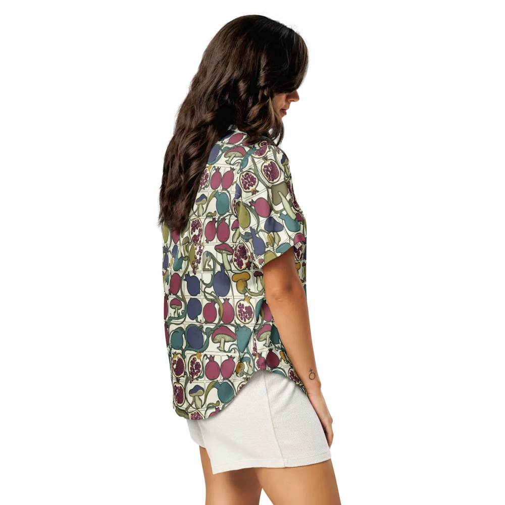 Garnet Grove on Women's Short Sleeve Pajama Top — Right Back