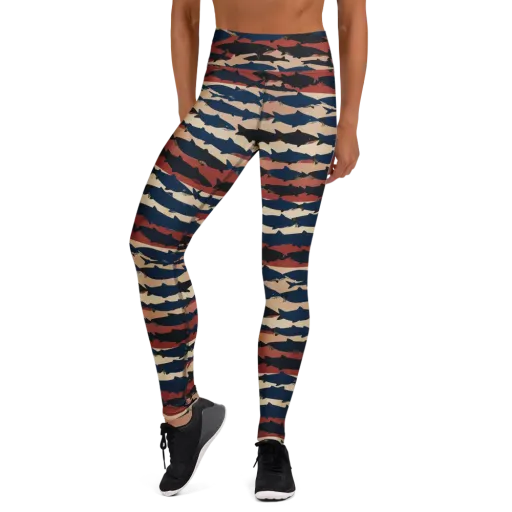 Midnight Run Fish on a Yoga Leggings