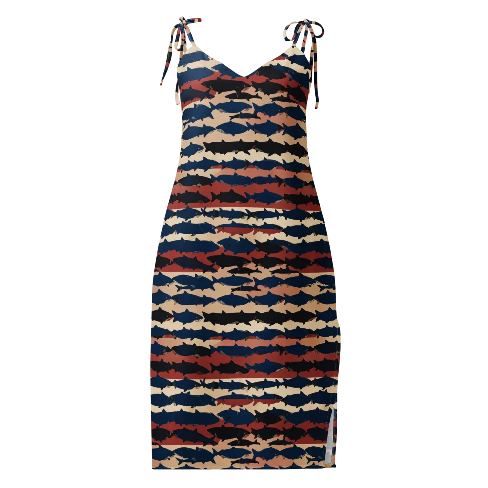 Midnight Run Fish on Slip Dress — Front