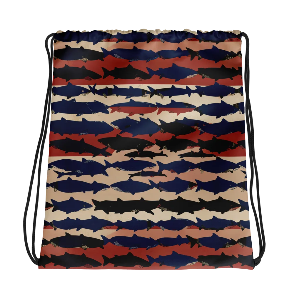 Midnight Run Fish on Drawstring Bag — Photo