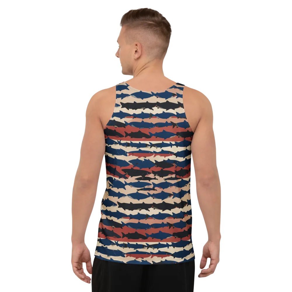 Midnight Run Fish on Men's Tank Top — Back
