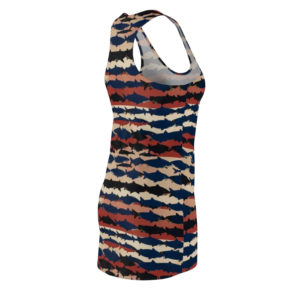 Midnight Run Fish on Racerback Dress — Back Side