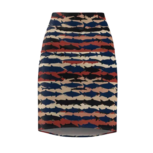 Midnight Run Fish on a Pencil Skirt