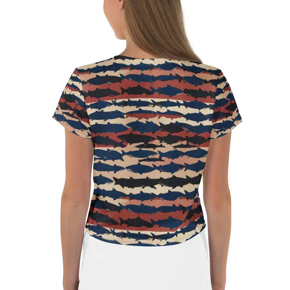 Midnight Run Fish on Crop Tee — Back