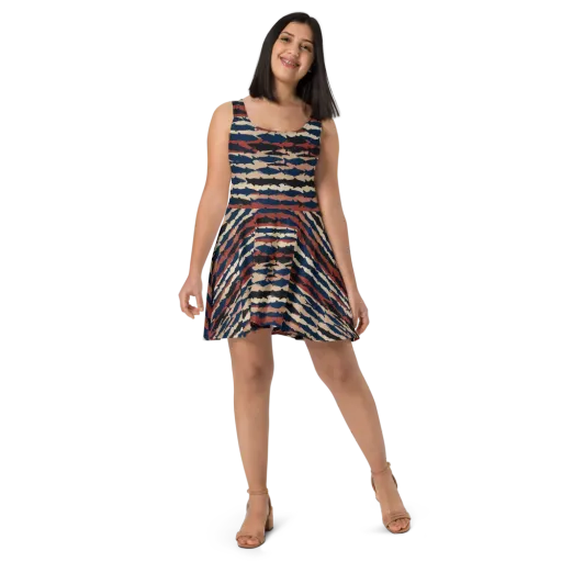Midnight Run Fish on a Skater Dress