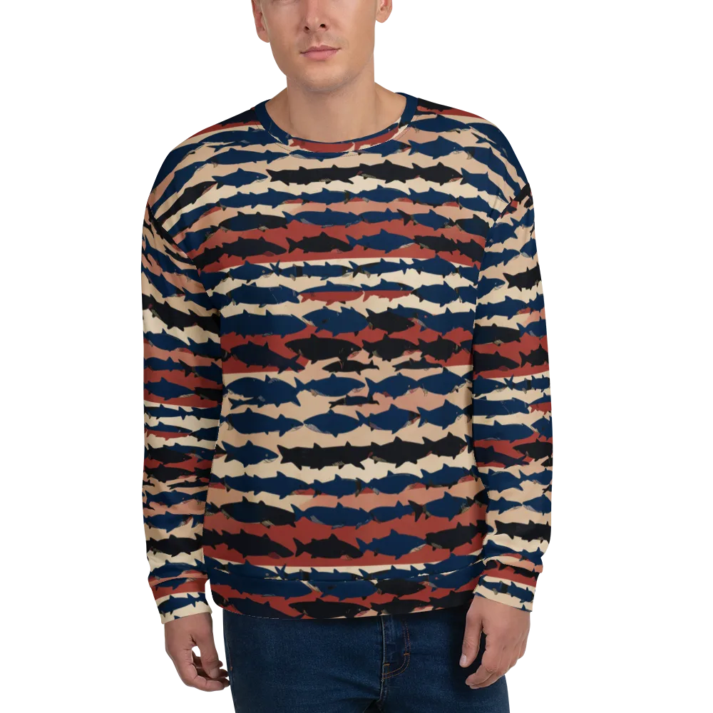 Midnight Run Fish on Sweatshirt — Front