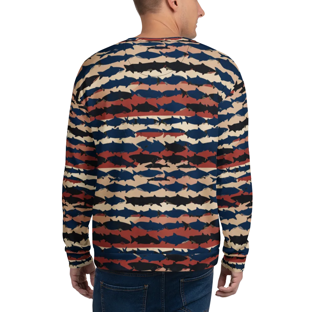 Midnight Run Fish on Sweatshirt — Back