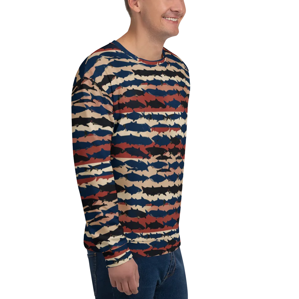 Midnight Run Fish on Sweatshirt — Right Front