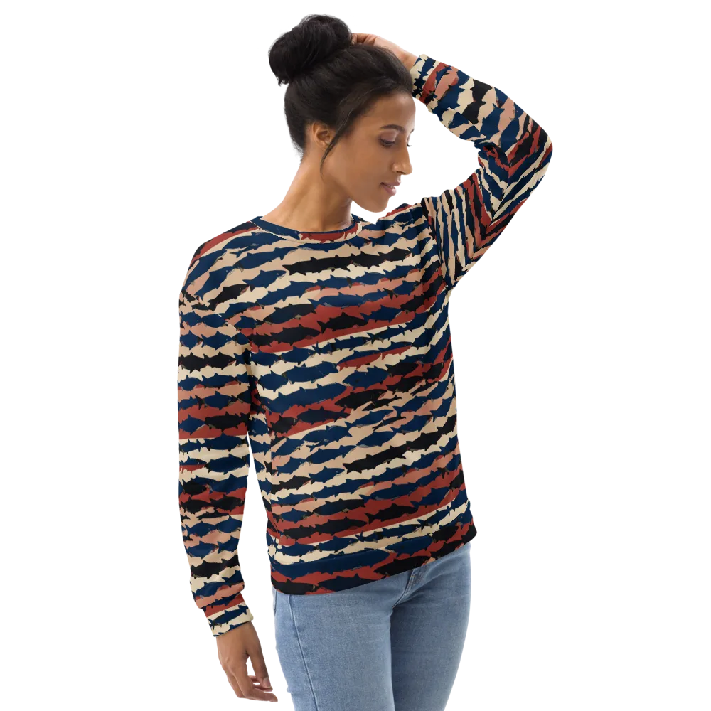 Midnight Run Fish on Sweatshirt — Right Front